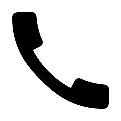 a black telephone handset